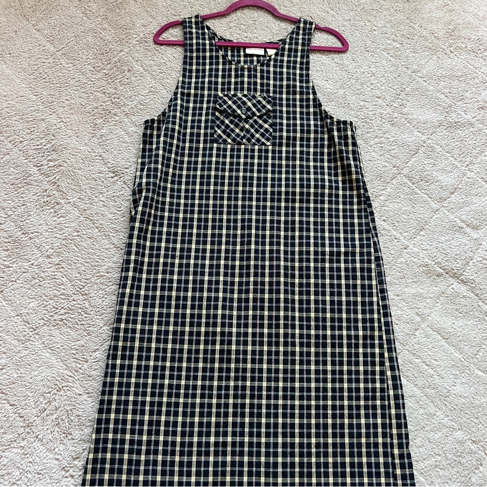 Vintage Crossroads Cotton‎ Plaid Y2K Maxi Dress Women’s Size S